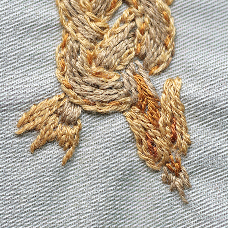 détail broderie viking