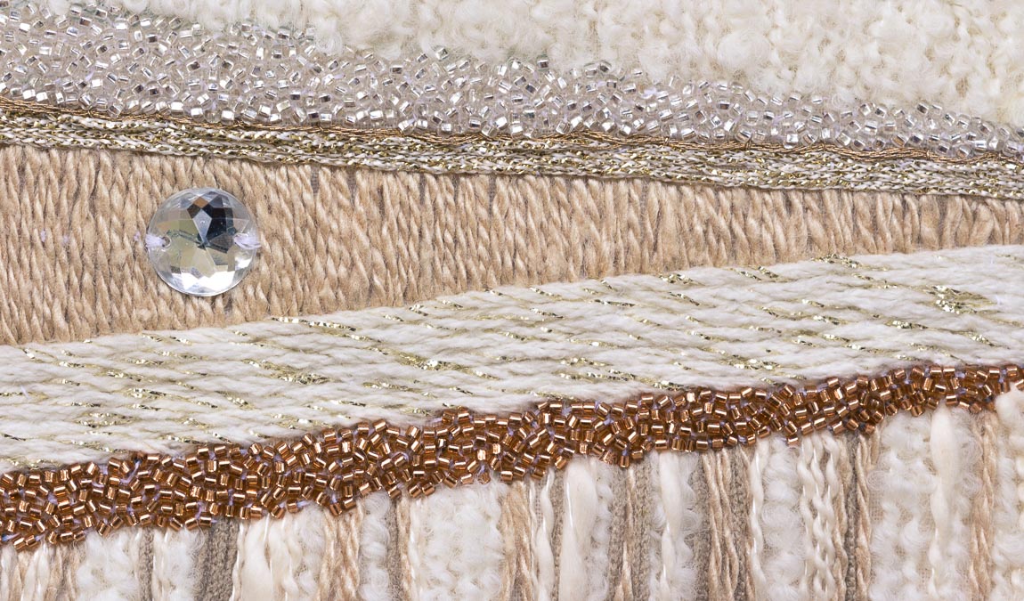 détail de la broderie sur le thème Mat / Brillant dans le cadre d'un exercice proposé sur le groupe Espercoquette