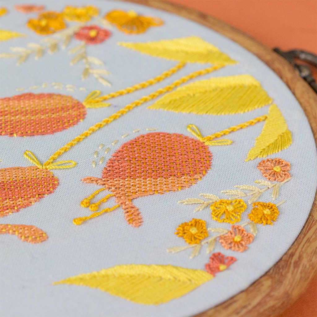 détail de la broderie - Patience et Petits Points