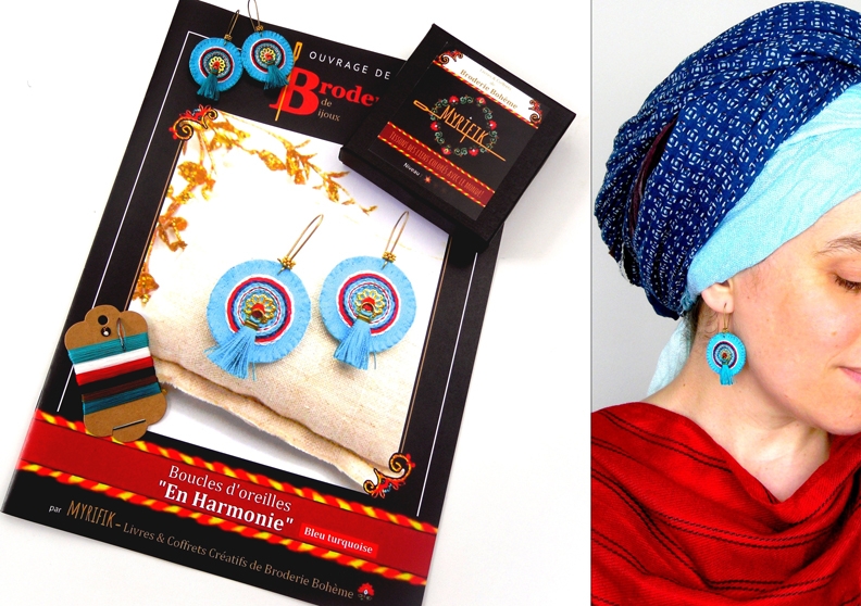 Boucles d'oreilles "En Harmonie" - Coffret bijoux à broder - Myrifik