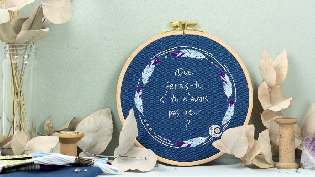 Lune argentée - kit de broderie - Patience & Petits Points